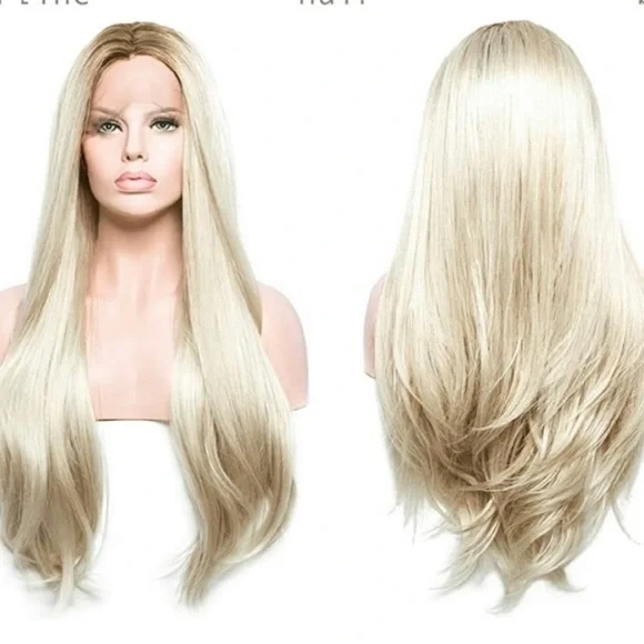 - - 💫 22” OMBRÉ BLONDE NATURAL STRAIGHT LACE FRONT WIG *NEW*